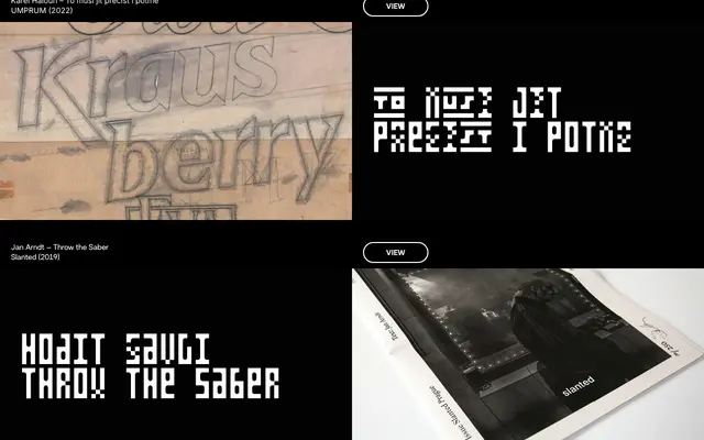 Books specimen from Karajan Type Foundry