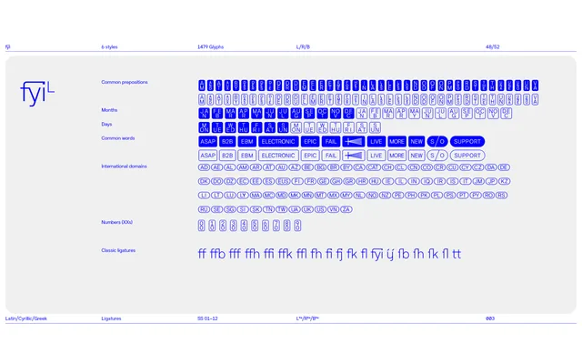 FYI specimen from Karajan Type Foundry