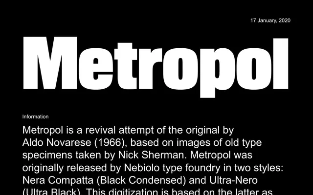 Metropol specimen from Kirjatehnika