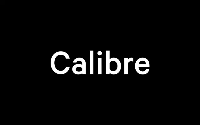 Calibre specimen from Klim Type Foundry