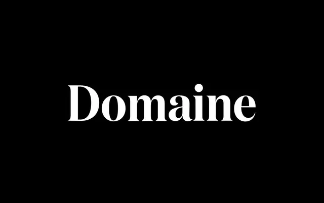 Domaine Display Narrow specimen from Klim Type Foundry