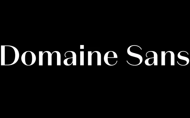 Domaine Sans Display specimen from Klim Type Foundry