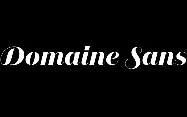 Domaine Sans Fine specimen from Klim Type Foundry