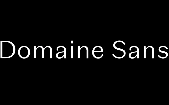 Domaine Sans Text specimen from Klim Type Foundry