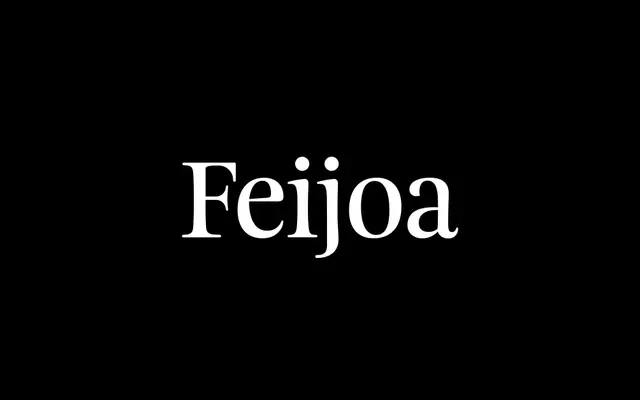 Feijoa specimen from Klim Type Foundry