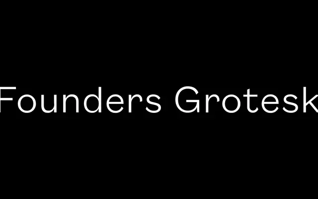 Founders Grotesk Text specimen from Klim Type Foundry