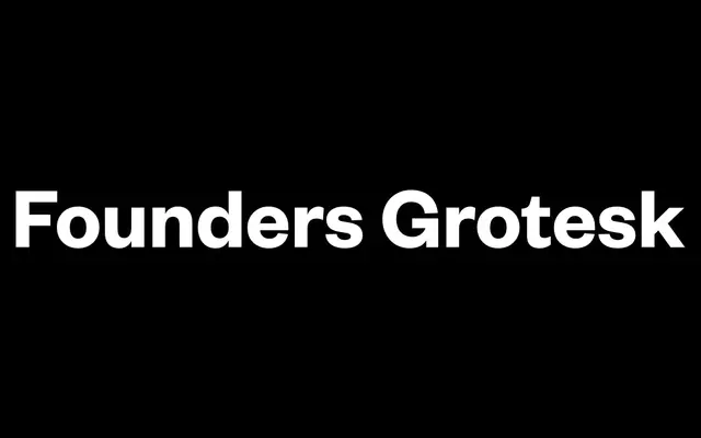Founders Grotesk specimen from Klim Type Foundry