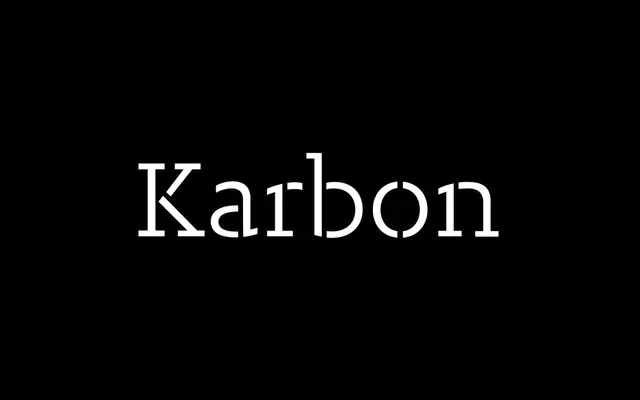 Karbon Slab Stencil specimen from Klim Type Foundry