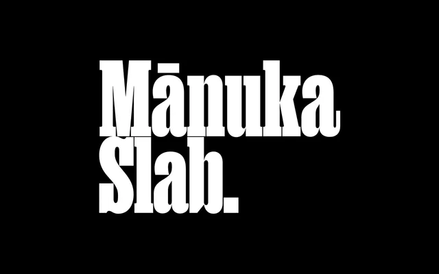 Mānuka Slab specimen from Klim Type Foundry