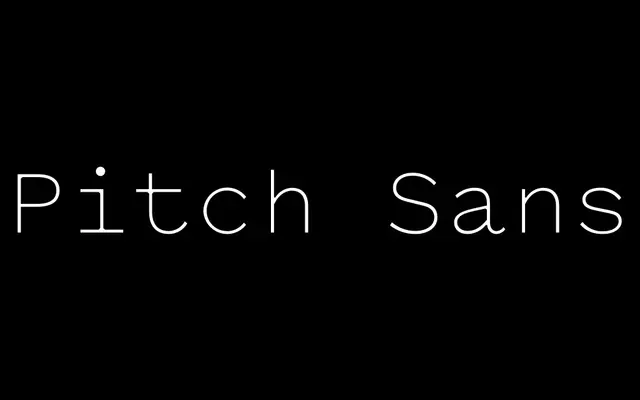 Pitch Sans specimen from Klim Type Foundry