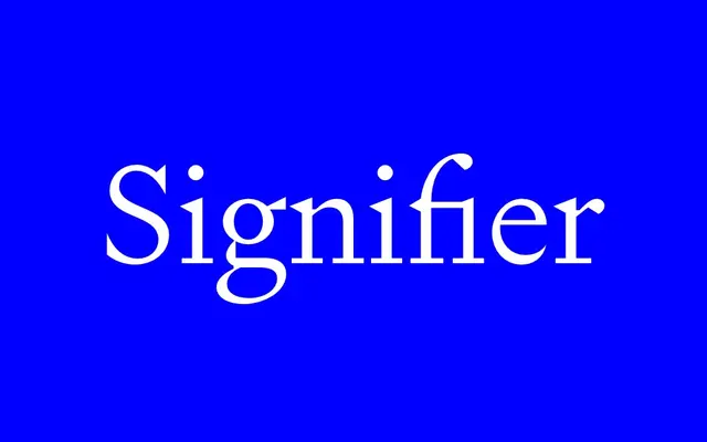 Signifier specimen from Klim Type Foundry