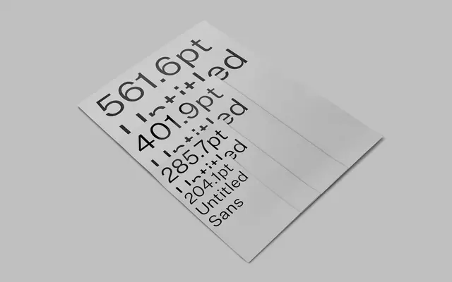 Untitled Sans specimen from Klim Type Foundry
