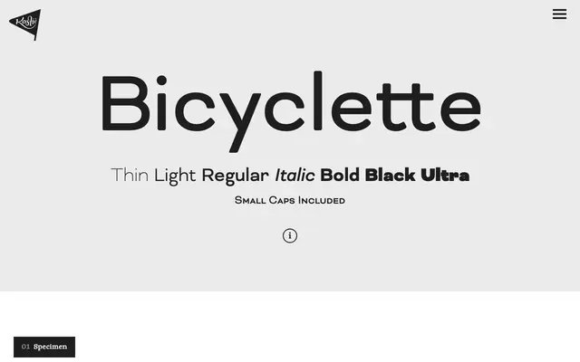 Bicyclette specimen from Kostic Type