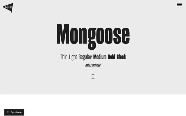 Mongoose specimen from Kostic Type