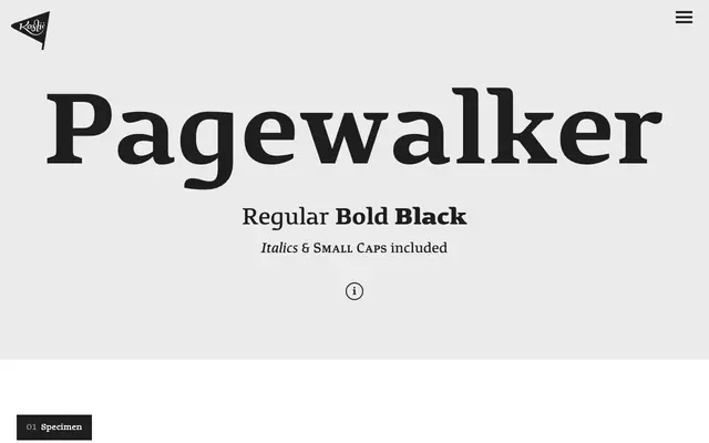 Pagewalker specimen from Kostic Type