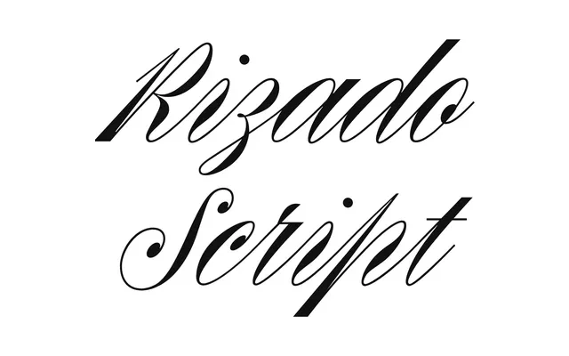 Rizado Script specimen from Kostic Type