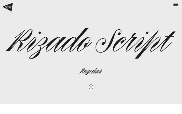 Rizado Script specimen from Kostic Type