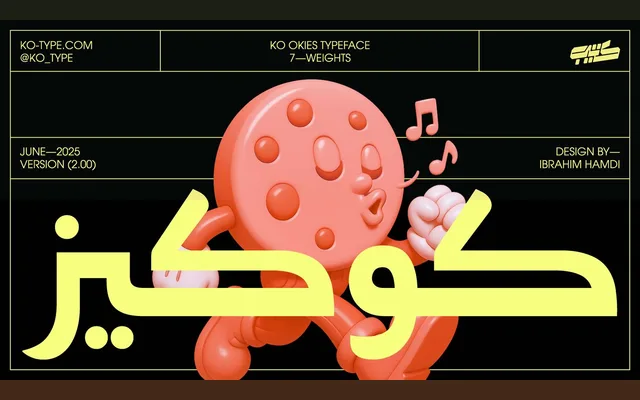 Kookies Typeface specimen from Kotype