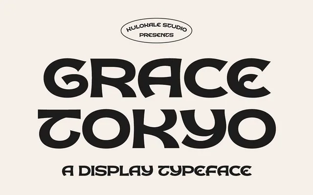 Grace Tokyo Display Font specimen from Kulokale