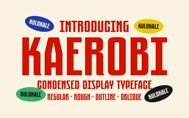Kaerobi Font specimen from Kulokale
