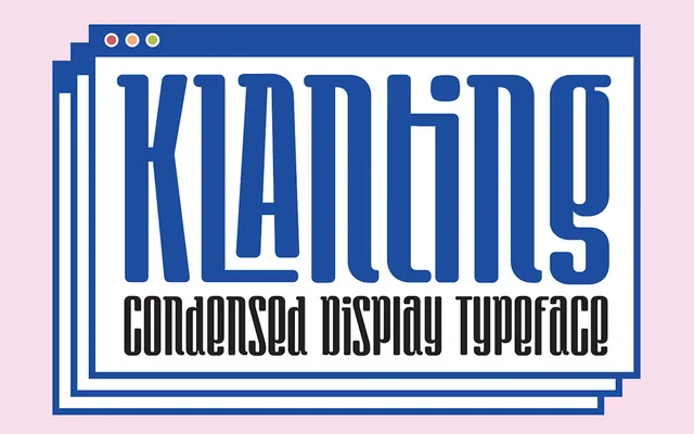 Klanting Font specimen from Kulokale