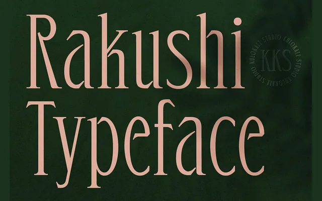 Rakushi Display Serif Font specimen from Kulokale