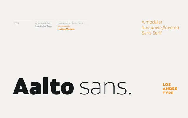 Aalto Sans specimen from Latinotype