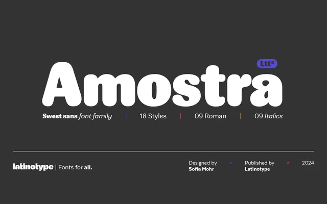 Amostra specimen from Latinotype