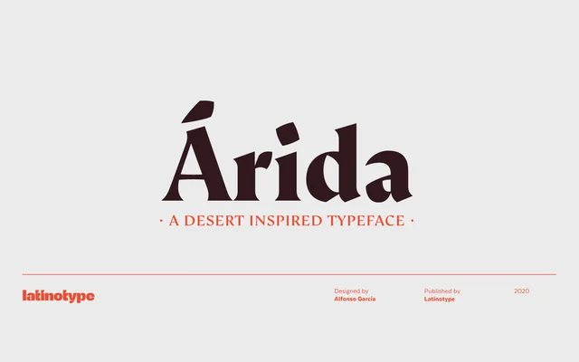 Árida specimen from Latinotype