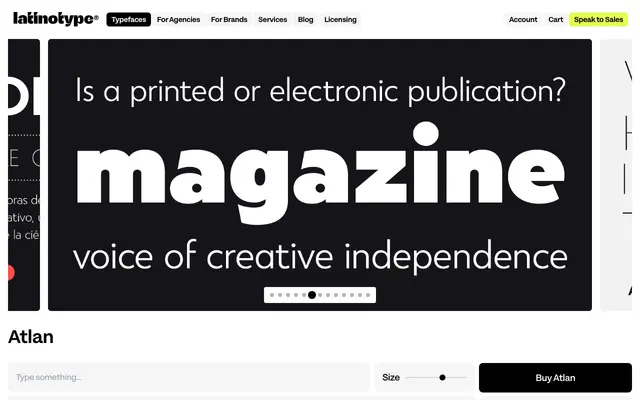 Atlan specimen from Latinotype