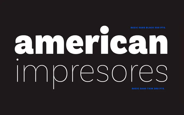 Basic Sans Narrow specimen from Latinotype