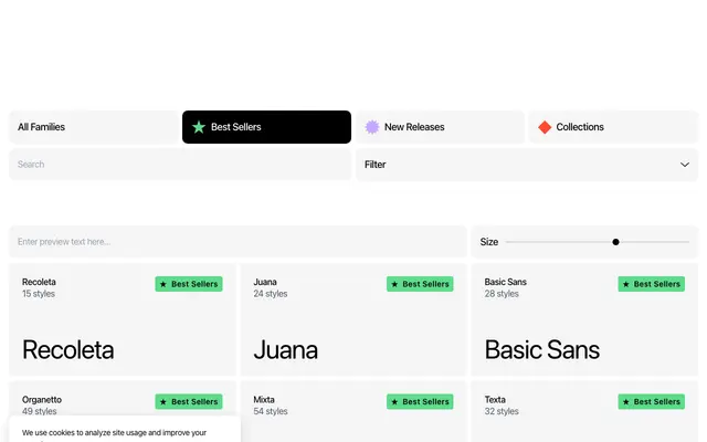 Best Sellers specimen from Latinotype