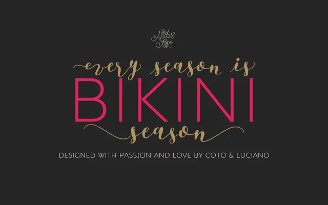 Bikini Season specimen from Latinotype