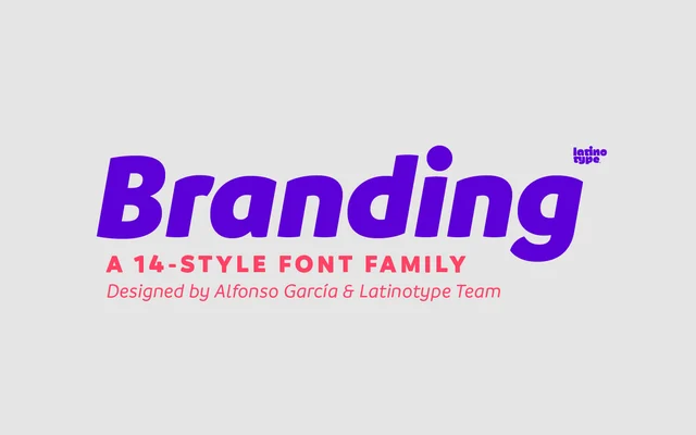Branding specimen from Latinotype
