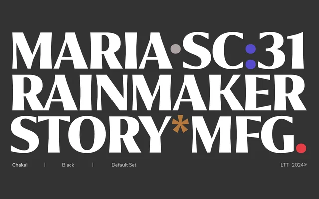 Chakai specimen from Latinotype