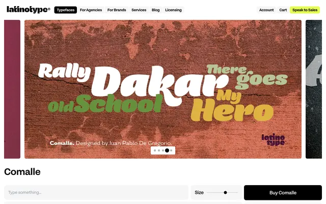 Comalle specimen from Latinotype