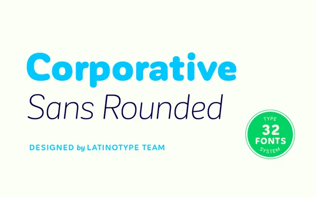 Corporative Sans Rounded specimen from Latinotype