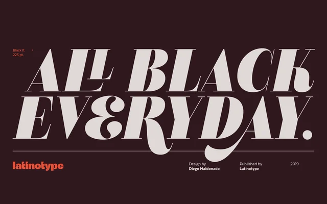 Couturier Poster specimen from Latinotype