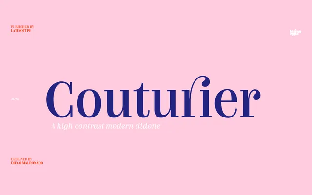 Couturier specimen from Latinotype