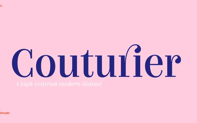 Couturier specimen from Latinotype