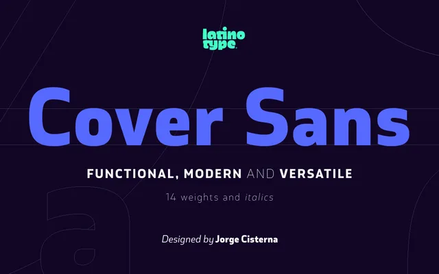 Cover Sans specimen from Latinotype