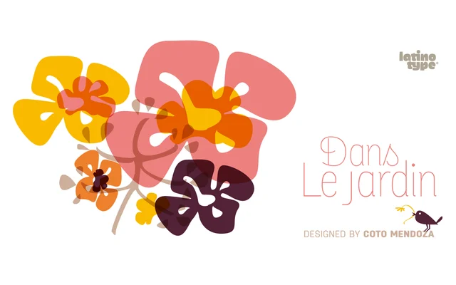 Dans Le Jardin specimen from Latinotype