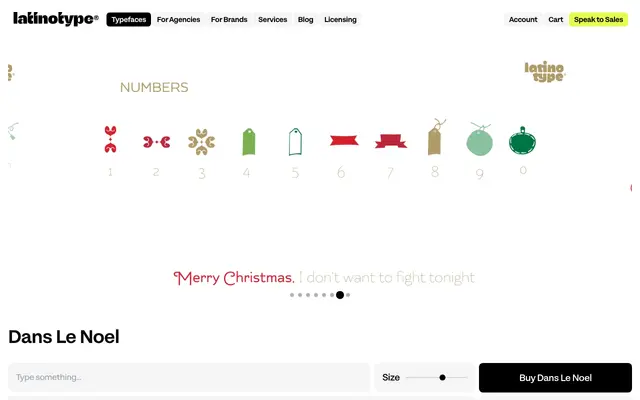 Dans Le Noel specimen from Latinotype