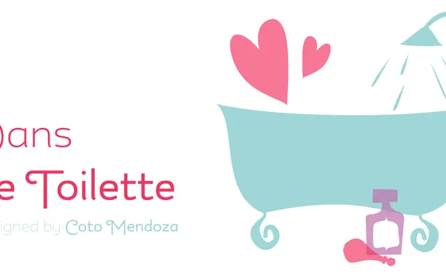 Dans Le Toilette specimen from Latinotype