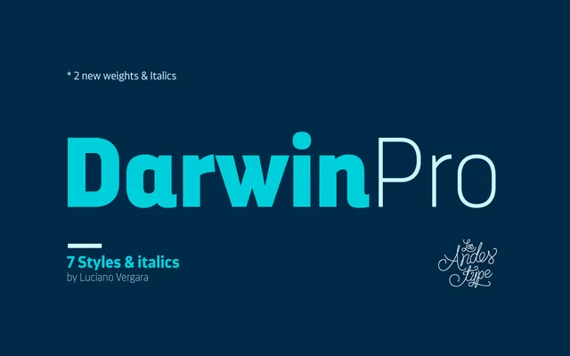 Darwin Pro specimen from Latinotype