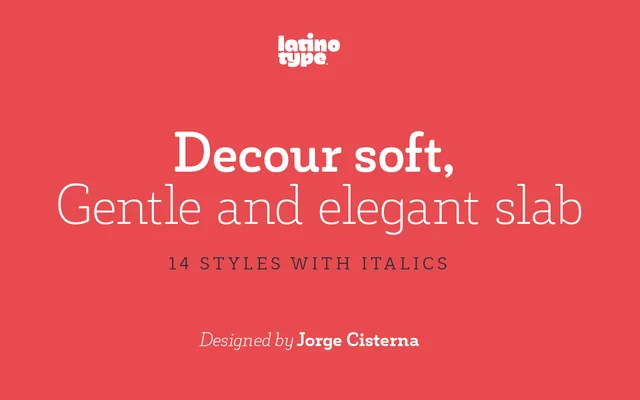 Decour Soft specimen from Latinotype