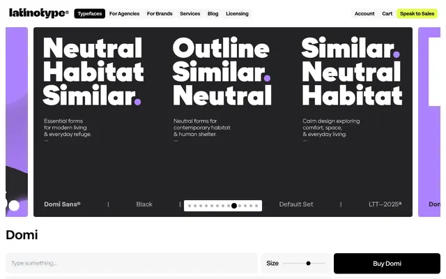 Domi specimen from Latinotype