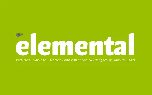 Elemental Sans Pro specimen from Latinotype