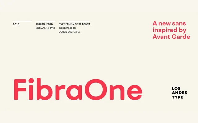 Fibra One specimen from Latinotype