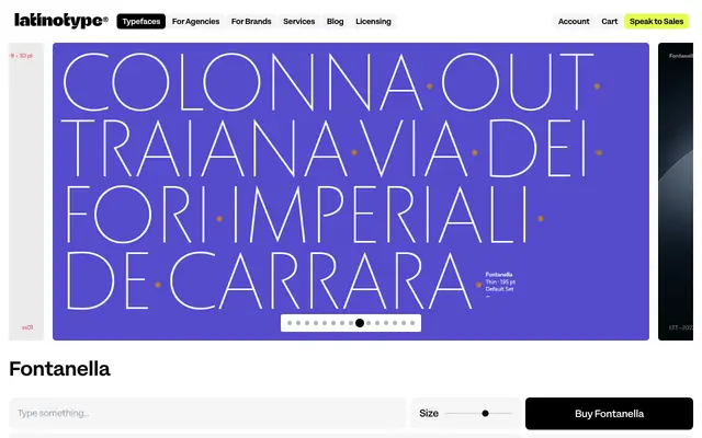 Fontanella specimen from Latinotype